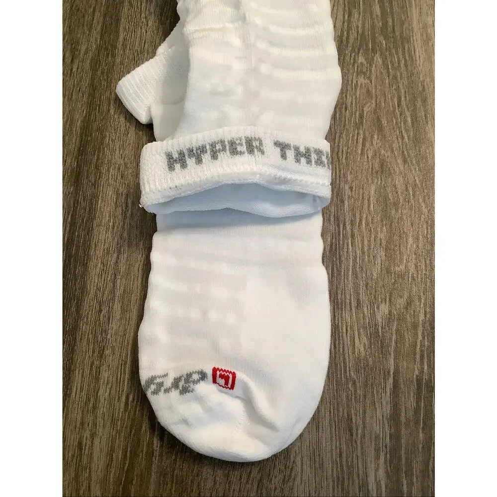 Drymax Women's Large White Hyper Thin Running Mini Crew Socks Athleisure A10-10